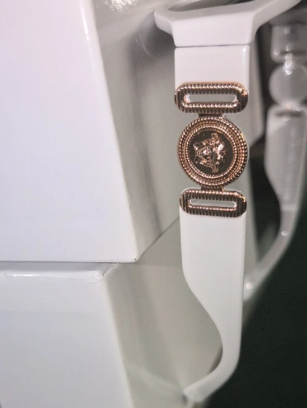 Authentic Brand New Versace White Cat-Eye Sunglasses with Gold Medusa Detail